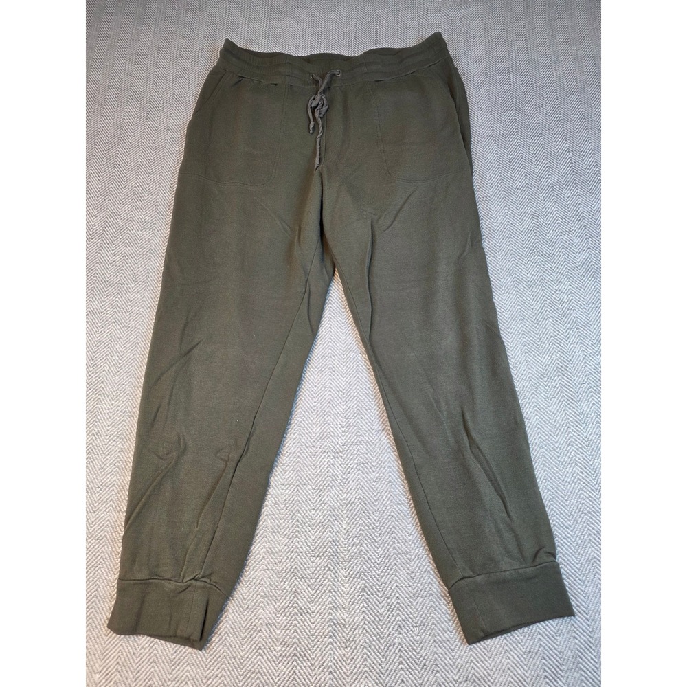 Search for Sanity Mens Olive Green Knit Jogger Pants Drawstring Size Medium